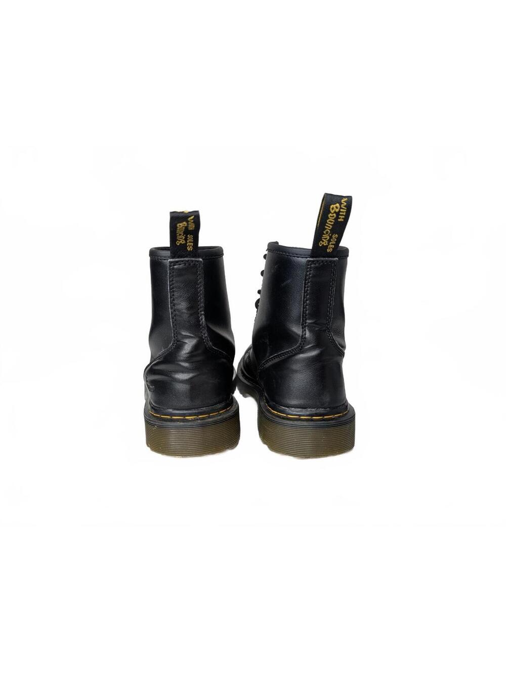 Dr. Martens Awley AW004 Black Leather 8-Eye Combat Boots Men's Size 7 - Picture 3 of 5